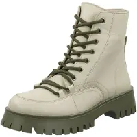 ILC Hochwertige Stiefelette Schnürschuhe für Damen C48-4721-04 -05 Beige