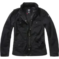 Brandit schlichte Damen Jacke Reißverschluss Taschen mit Baumwolle Schwarz