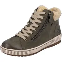 Remonte Damen Schnürstiefeletten/ Winterboots Grün Glattleder Größe: 39