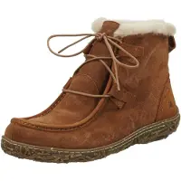 El naturalista Schnürstiefelette "Stiefelette Veloursleder"