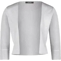Vera Mont Strickbolero ohne Verschluss in Grau/Silber | Gr.: XXXL