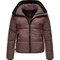 NAVAHOO Steppjacke "Sternschnüppchen" ohne Kapuze Gesteppte Damen Winterjacke in Metallic-Optik