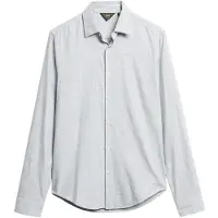 Superdry für Herren. M4010710A Graues Langarmhemd aus Baumwolle (M), Lässig
