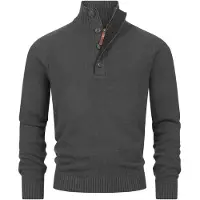INDICODE JEANS Indicode Strickpullover Herren Baumwolle grau, M 687941-0004-09920