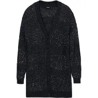 Desigual Strickjacke Fredericton 24WWJF22 Schwarz Relaxed Fit