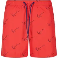 Karl kani Badeshorts "Herren", Herren, Gr. S, US-Größen, rot, 100% Polyester, Badehosen Badeshorts