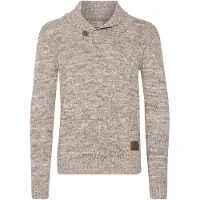 !Solid Solid Schalkragenpullover Herren Baumwolle braun gemustert, M 801810-0006-09920