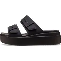 Crocs Sandalen Damen Brooklyn Buckle Low Wedge Black-Schuhgröße 34 - 35
