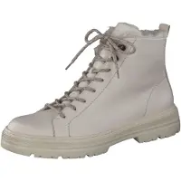 Paul green Damen Stiefeletten/ Schnürstiefeletten/ Winterstiefeletten Beige Glattleder Größe: 41/2