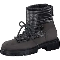 Paul green Leder-Boots in Schwarz/ Anthrazit - 42,5