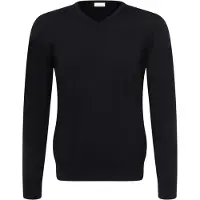 Seidensticker Pullunder "Schwarze Rose", Herren, Gr. XXL, schwarz, 100% Wolle, unifarben, regular fit, V-Ausschnitt, Pullover Pullunder, 1/1 V-Neck Uni