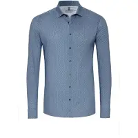 Desoto Hemd Kent Druck Dunkelblau - XL