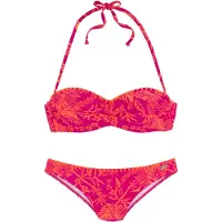 Venice beach Bügel-Bandeau-Bikini "Kensi" mit kontrasfarbener Häkelkante