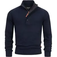 INDICODE JEANS Indicode Strickpullover Herren Baumwolle blau, XL 687941-0006-09970