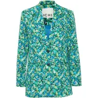 Ichi IHKATE PRINT OVERSIZE BL loose fit in Blue Green Multi Flower aop | Gr.: M