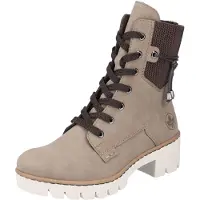 Rieker Schnür-,Zug-u.Schnallenstiefel in beige, Gr. 37