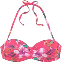 LASCANA Bügel-Bandeau-Bikini-Top "Malia" mit tropischem Print