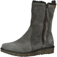 El naturalista für Damen. 256331R30005_039 Lederstiefel N5633 Seidenwildleder grau (36), Wohnung, Reißverschluss, Lässig