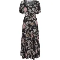 LASCANA Maxikleid in schwarz bedruckt | Gr.: 46