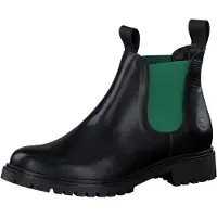 Tamaris Damen Stiefelette Leder modisch Stretcheinsatz farbig 1-25070-41, Größe:37 EU, Farbe:Grün