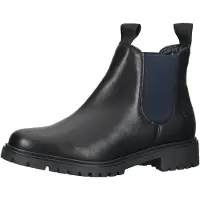 Tamaris Damen Stiefelette Leder modisch Stretcheinsatz farbig 1-25070-41, Größe:37 EU, Farbe:Blau