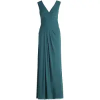 Vera Mont Abendkleid mit V-Ausschnitt in Dark Emerald | Gr.: 42