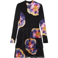 Desigual Kleid für den Alltag Pansee Lacroix 24WWVK34 Schwarz Regular Fit