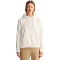 Gant für Damen. 4201413 Shield Hoodie weiß (L), Lässig, Baumwolle