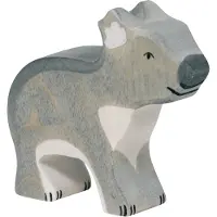 Holztiger Koala aus Holz - stehend