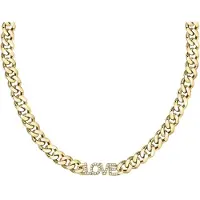 La Petite Story Letter Love Pave Halskette