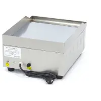 Maxima - Gastro Grillplatte - Glatte Chrom - 36 cm - inkl. Tropfschale