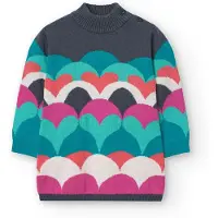 Boboli Knitwear Hearts Langarmkleid