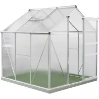 Westmann Aluminium Gewächshaus Flora 66 Silber 192x192x201 cm