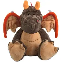 Merkloos Pluschtier Drache - rote Flugel - 33 cm - Drachen - Spielzeug