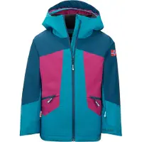 TROLLKIDS Girls Rauland wasserdichte Mädchen Skijacke mit Kapuze blau 140