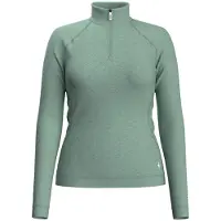 Smartwool Funktionsshirt Classic Thermal Merino Base Layer 1/4 Zip Hoodie Boxed Damen Cascade Green-L