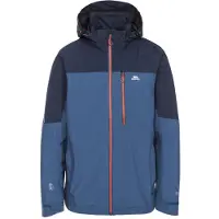 Trespass Tappin Jacke Indigo XL Wasserdicht Atmungsaktiv mit abnehmbarer Kapuze