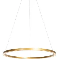 QAZQA Professional - Design Gold I Messingene Pendelleuchte I Pendellampe I Hängelampe I Pendellampe I Pendelleuchte I Lampe I Leuchte 80cm inkl. LED 3-stufig dimmbar - Girello I Wohnzimmer I Schlafzi