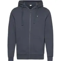 KnowledgeCotton Apparel Sweatjacke Ask Regular Zip Hood Kangaroo Badge Herren Total Eclipse-S