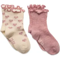 Minymo Socks w. Lettuce Edge (2-pack) light rose (507) 35\\38