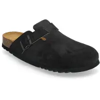 Scholl Clog Olivier New Suede Sa Herren Black-Schuhgröße 40