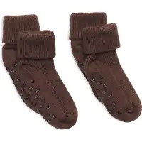 Minymo Socken - 2er-Pack - Kaffeelikör - - 15/18 - Socken