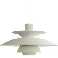 Louis Poulsen PH 5 500 Pendelleuchte Monochrome Pale Pewter - , PH 5 500, dimmbar, Grau, für Wohnzimmer, Metall