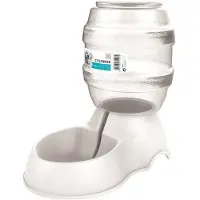 MPETS Weiße Plastikwasserbrunnen für Haustiere 3,5L