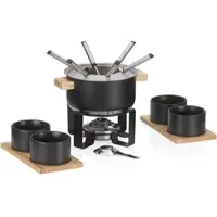kela Fondue-Set Gunten Schwarz (16-teilig)