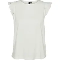 Vero Moda T-Shirt "VMEMILY SL GATHERING TOP JRS NOOS" Baumwolle, regular fit, Spitze