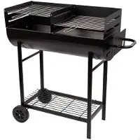 Aktive Holzkohlegrill mit Rädern Schwarz 97 x 96 x 42 cm