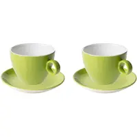 Maastricht porselein Maastricht Porzellan Cappuccino-Tasse und Untertasse Bart Colour Cafe 23 cl Grün 2 Stück