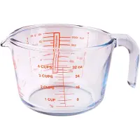 Ô cuisine Messkanne, Messbecher, Borosilikat, transparent, 1l, Ø15.5cm, Höhe:11cm