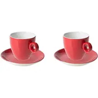 Maastricht porselein Maastricht Porzellan Schale und Kaffeetasse Bart Colour Café 17 cl Rot 2 Stück